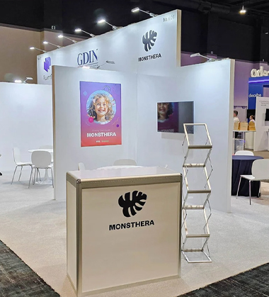 Monsthera trade show booth