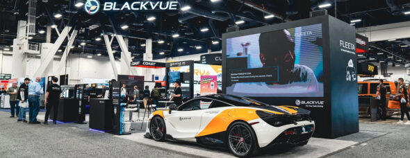 Custom automotive exhibit with LED display