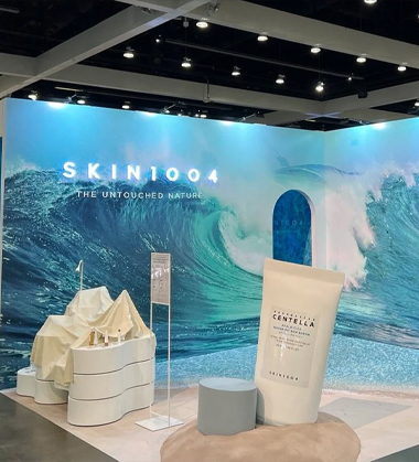 Immersive skincare exhibit display