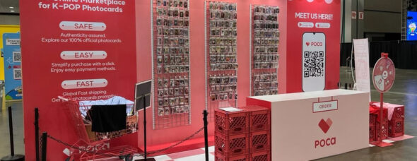 K-pop merchandise exhibit display