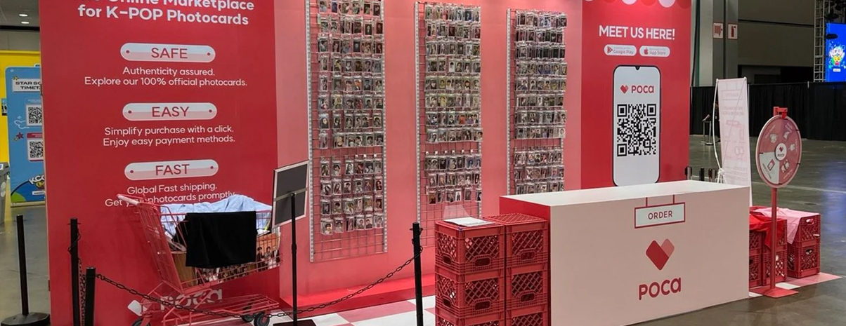 K-pop merchandise exhibit display