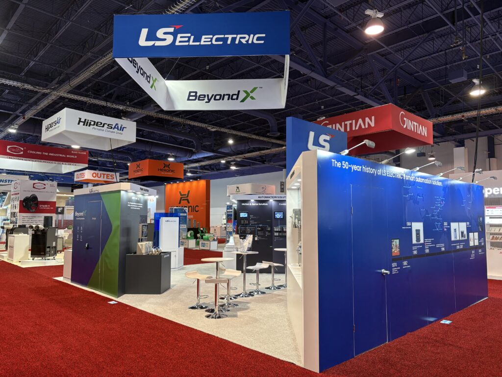 LS Electric trade show booth side view