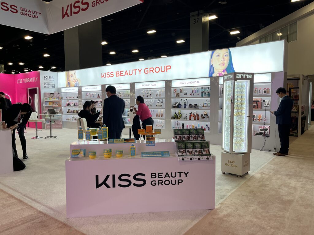 Kiss Beauty Group trade show exhibit