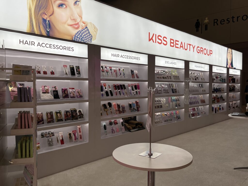 Kiss Beauty Group product wall display