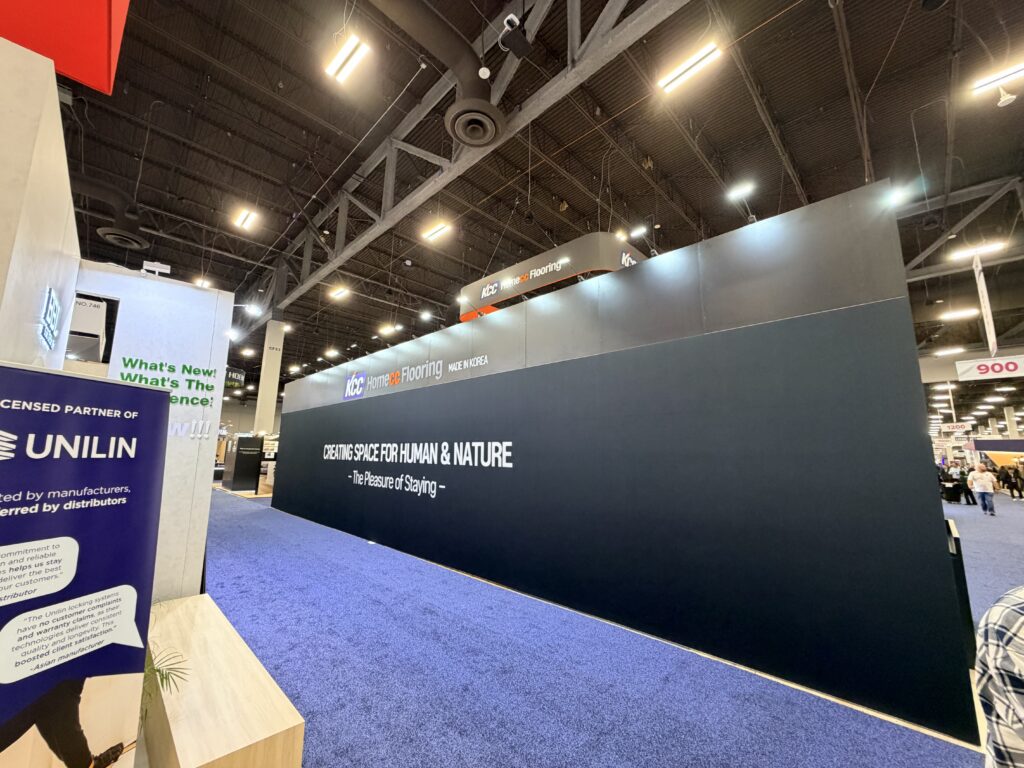 Modern trade show booth wall