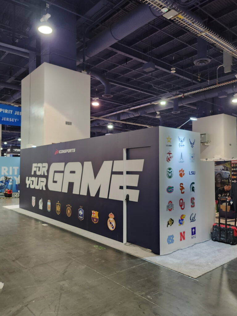 Custom exhibit wall with graphics