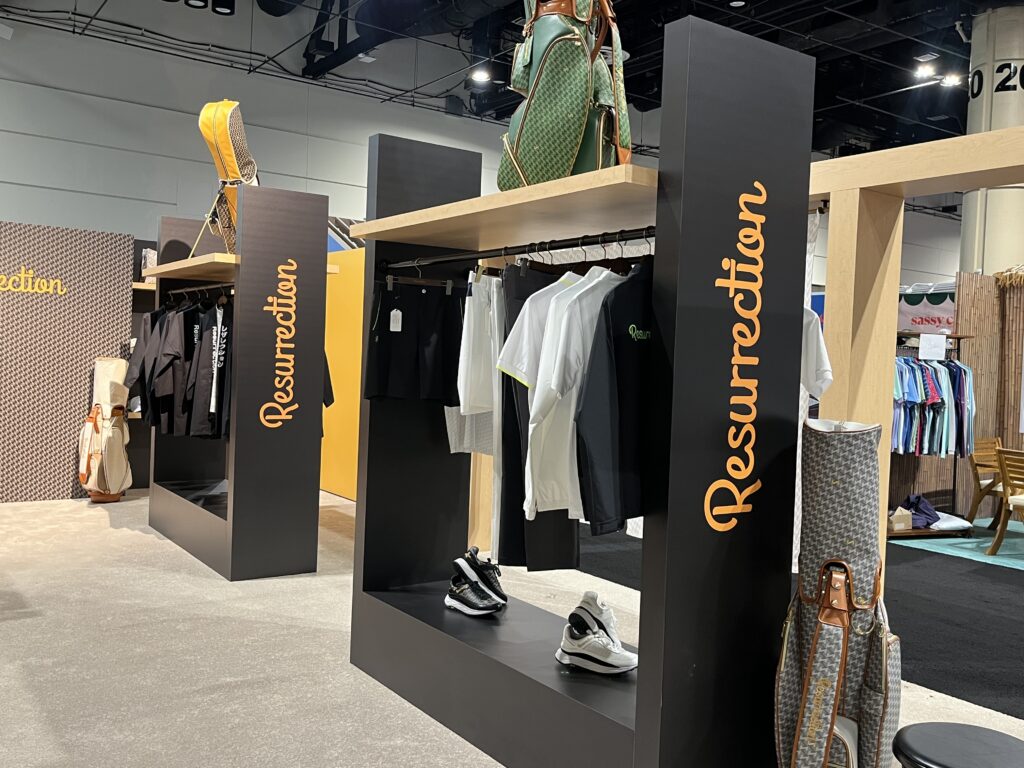 Branded apparel booth display