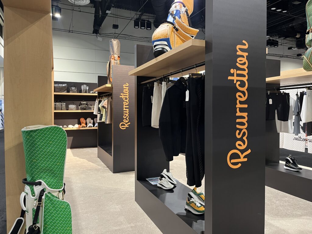 Apparel rack and signage detail