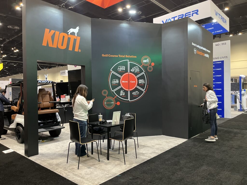 Kioti branded trade show booth