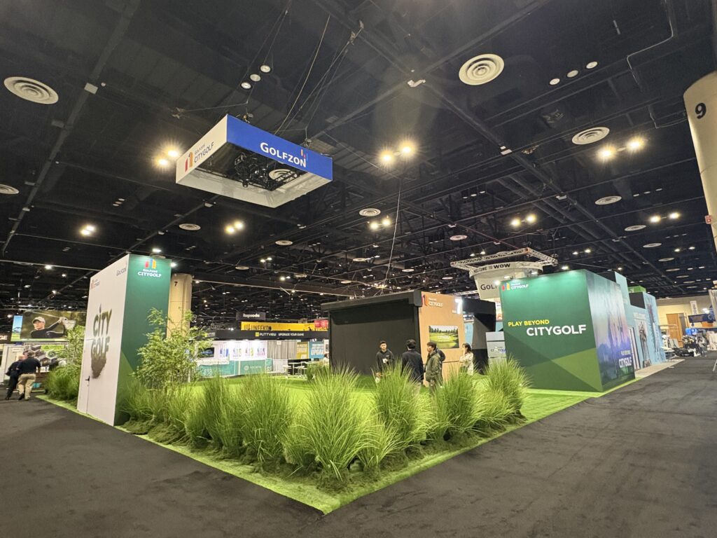 Golf brand showcase booth