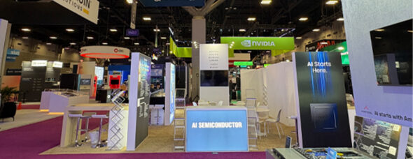 AI semiconductor trade show floor