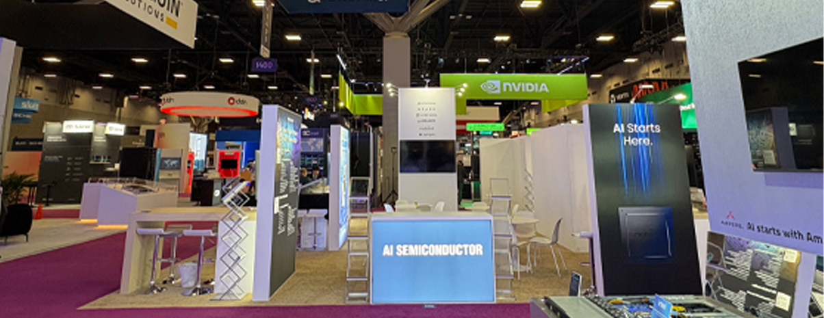 AI semiconductor trade show floor