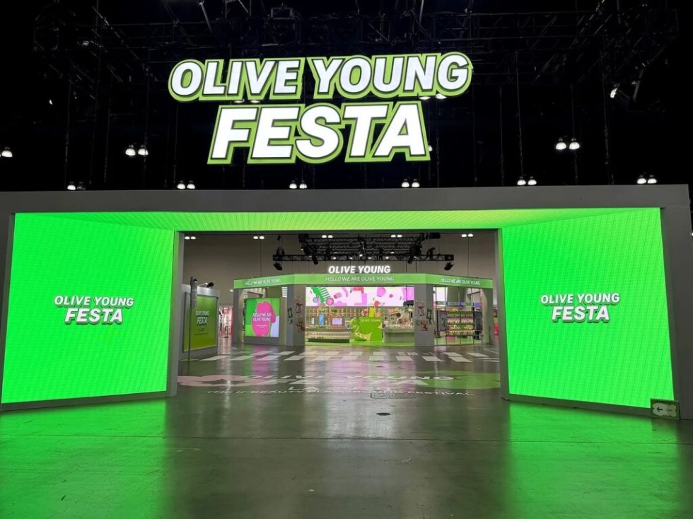 Inside the Olive Young Festa Pavilion at KCON LA 2026